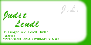 judit lendl business card